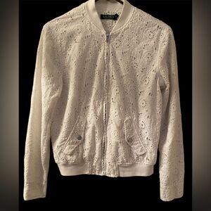 Ralph Lauren White Eyelet Jacket